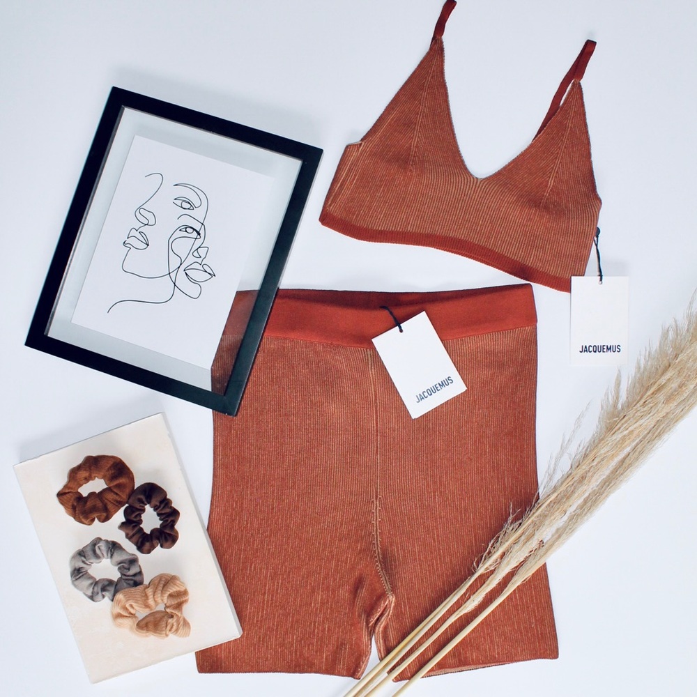 JACQUEMUS Le Short Arancia Knit Bike Shorts